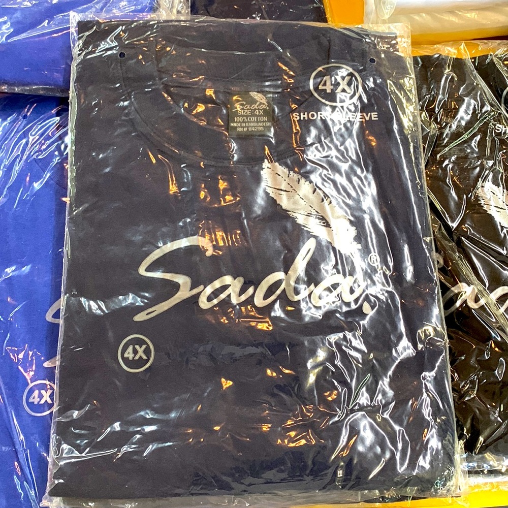 SADA Navy Blue short sleeve shirt 4x 5x